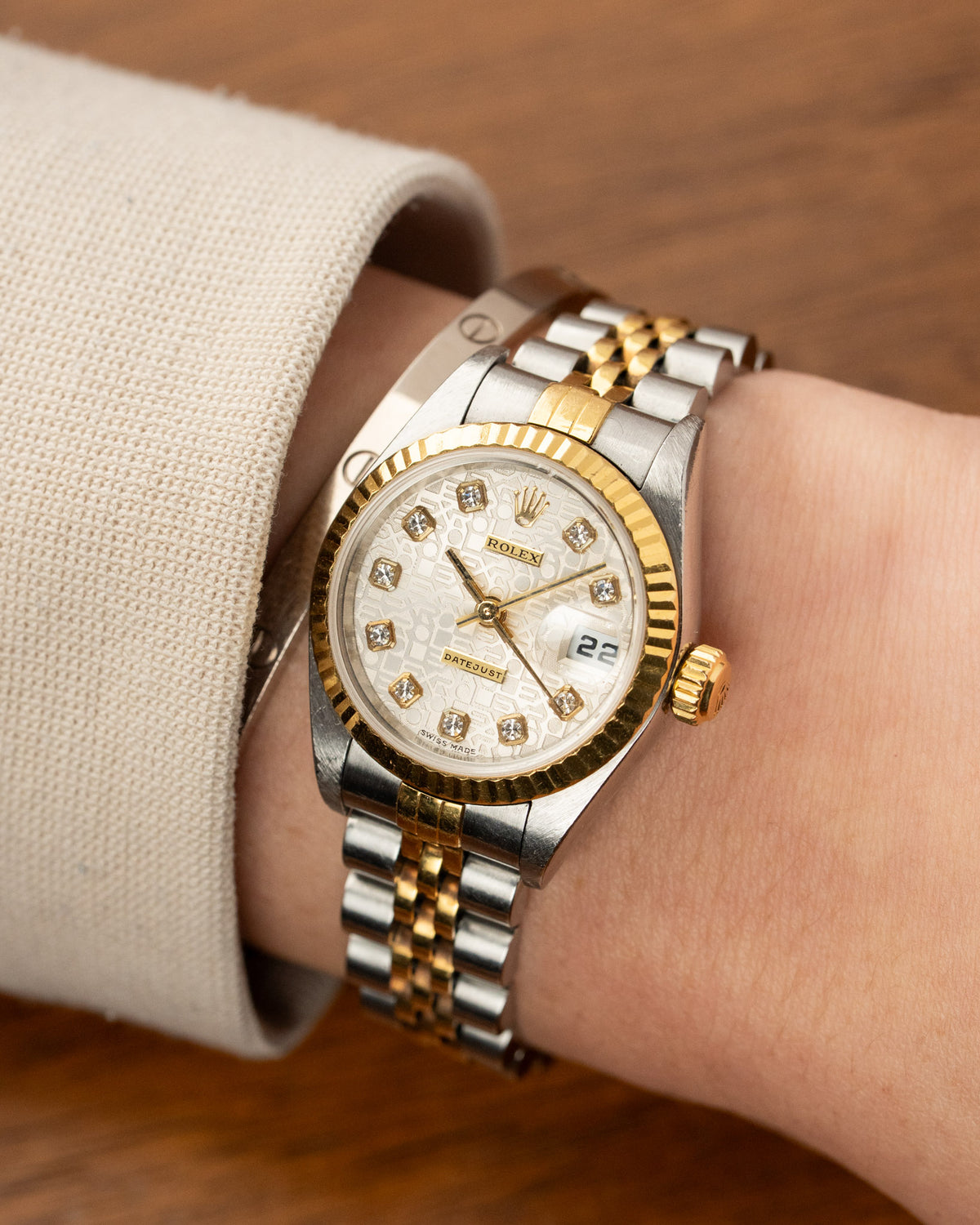 Rolex Datejust 26mm 79173G White Computer Dial