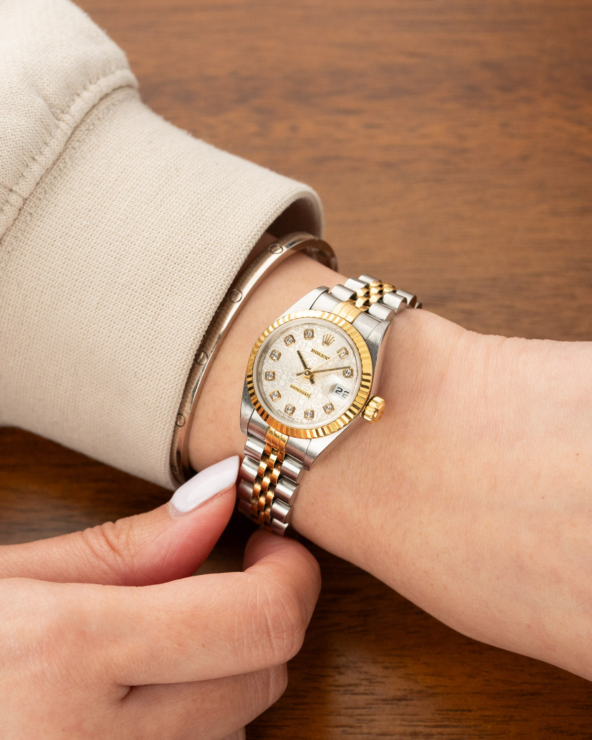 Rolex Datejust 26mm 79173G White Computer Dial