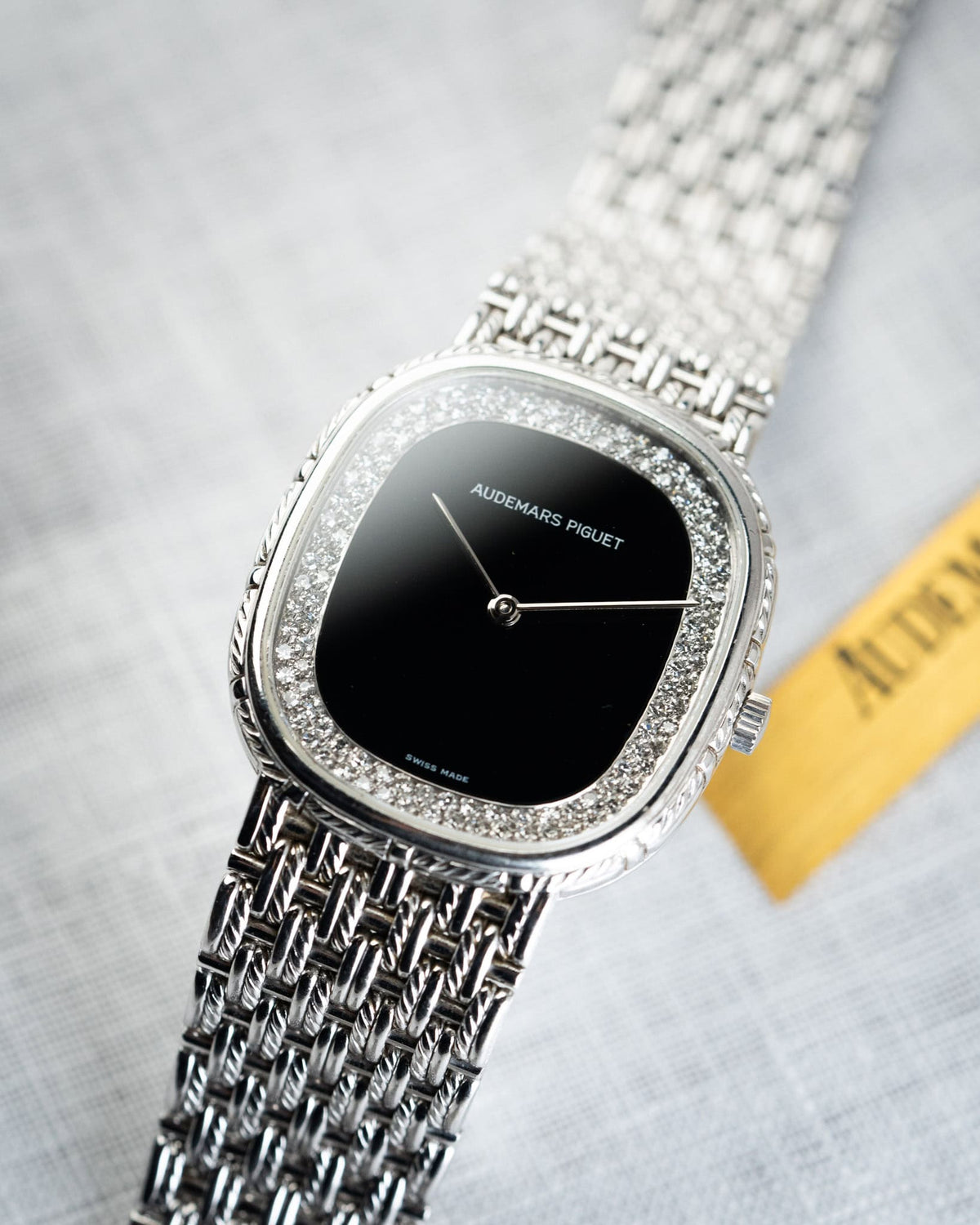 Audemars Piguet Ellipse 18ct White Gold Onyx diamond dial