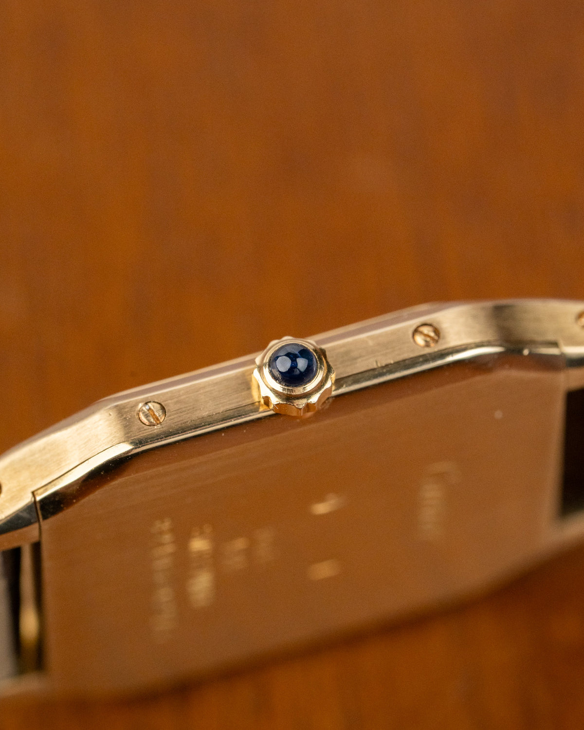 Cartier Santos-Dumont 821053 18k yellow gold guilloché dial small model – photo 7