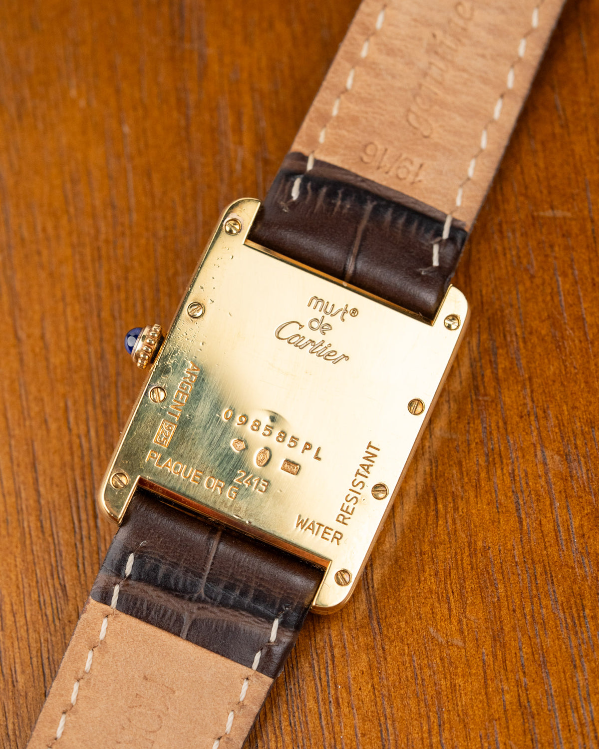 Must de Cartier Tank XL 2413 vermeil champagne dial – photo 4