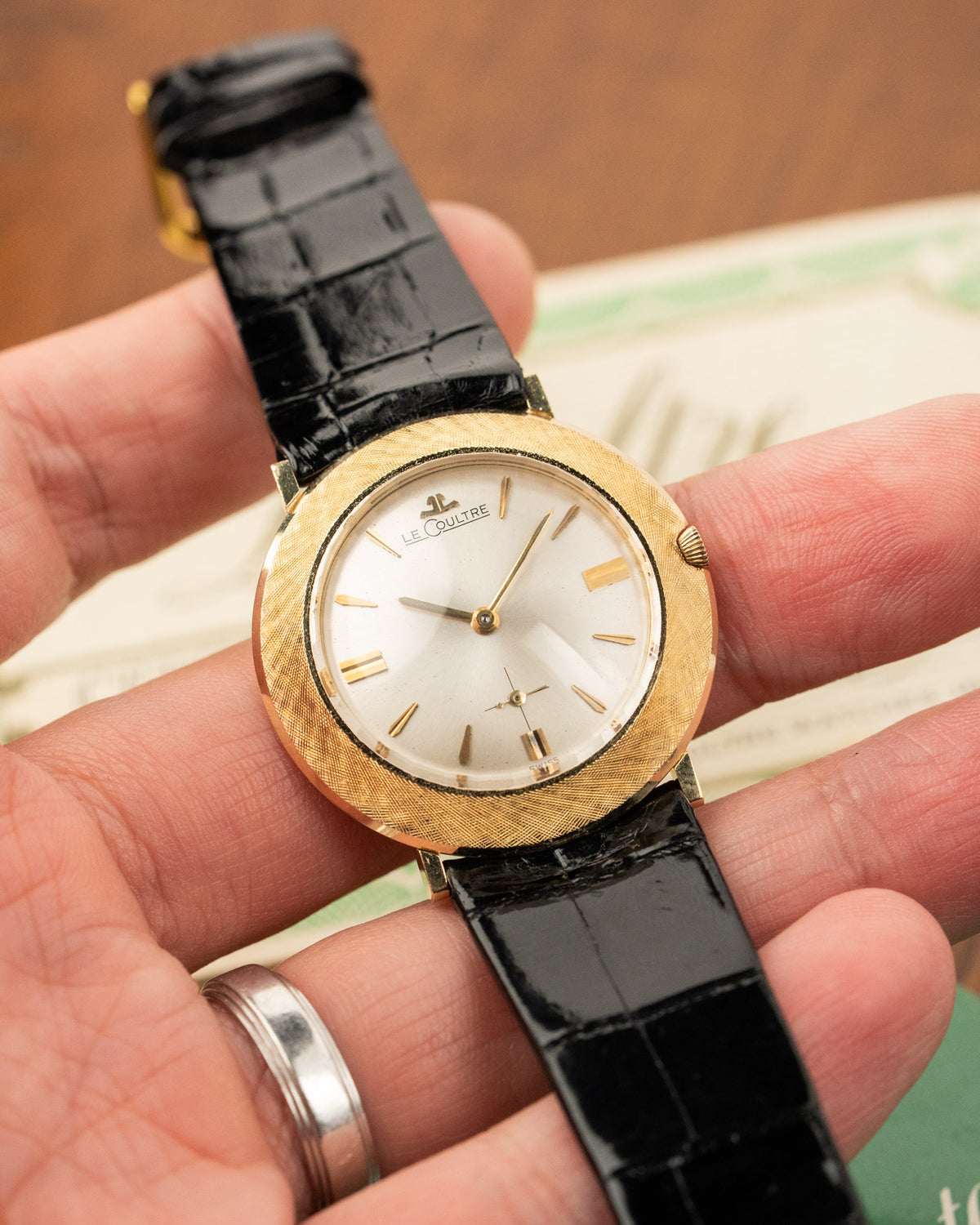 LeCoultre 33mm 14ct Disco Volante Box Papers