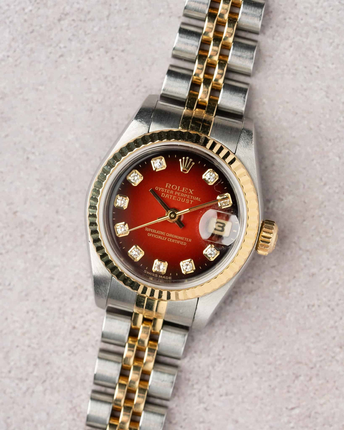 Rolex Datejust 79173 Red Vignette Diamond Dial