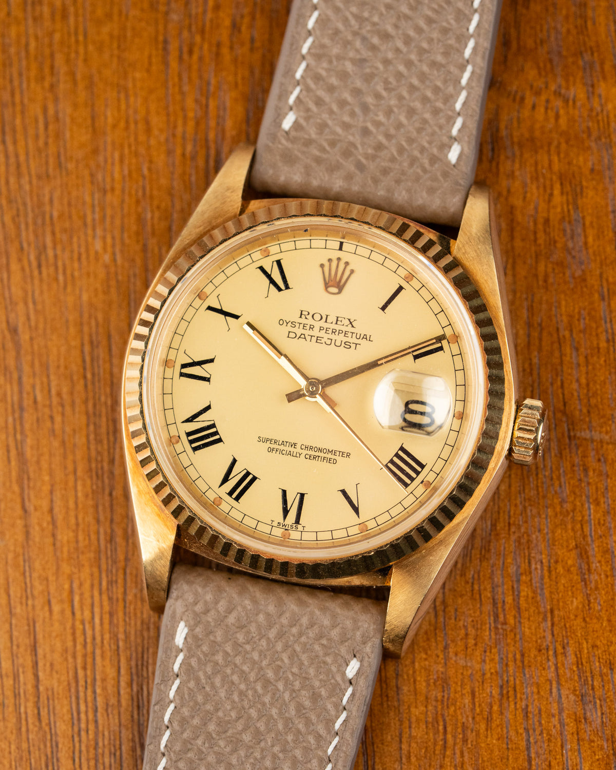 Rolex Datejust 16018 18k yellow gold lemon Buckley dial – photo 1