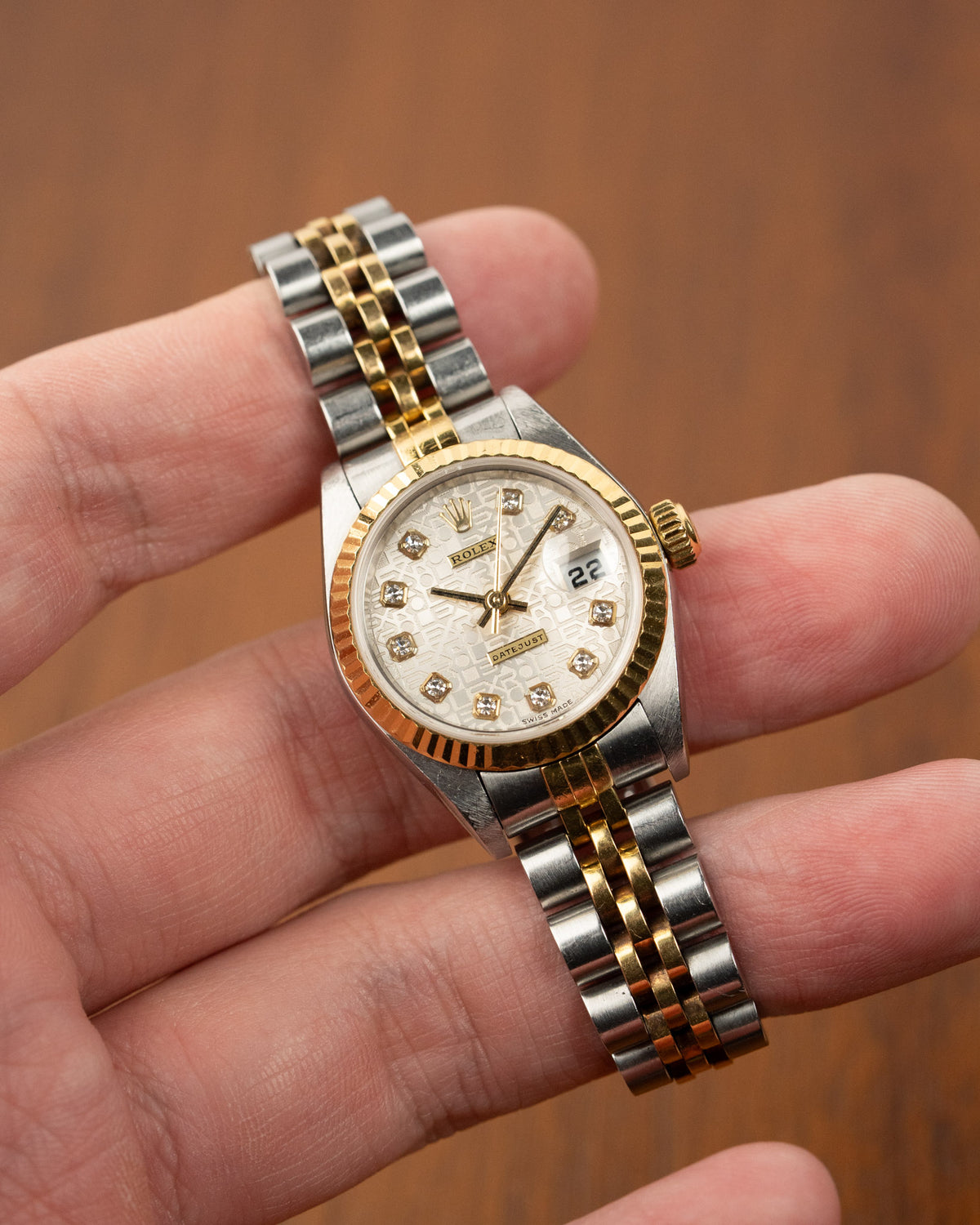 Rolex Datejust 26mm 79173G White Computer Dial