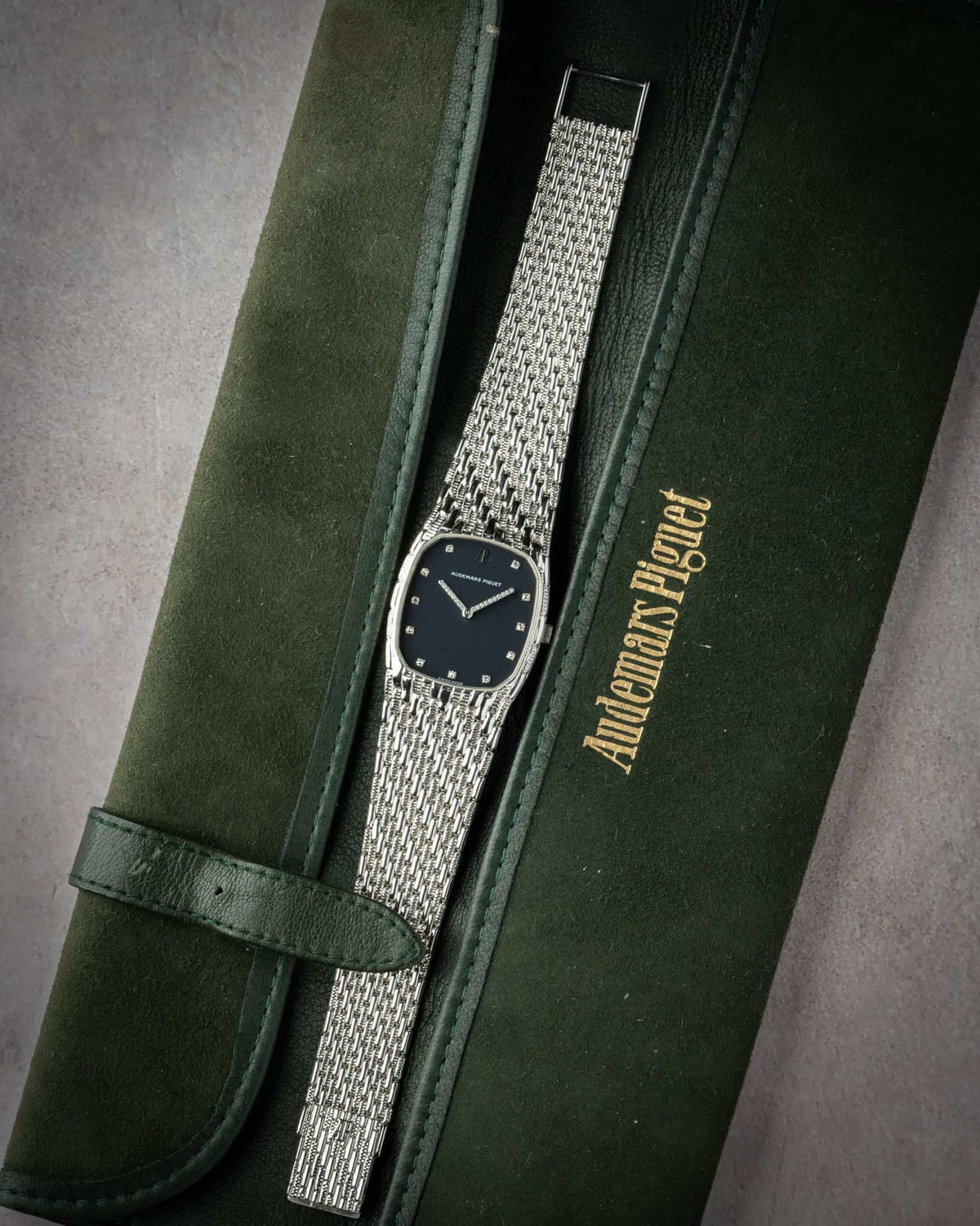 Audemars Piguet Cobra Diamond Indices and hands with Beads of rice bracelet 18ct White Gold