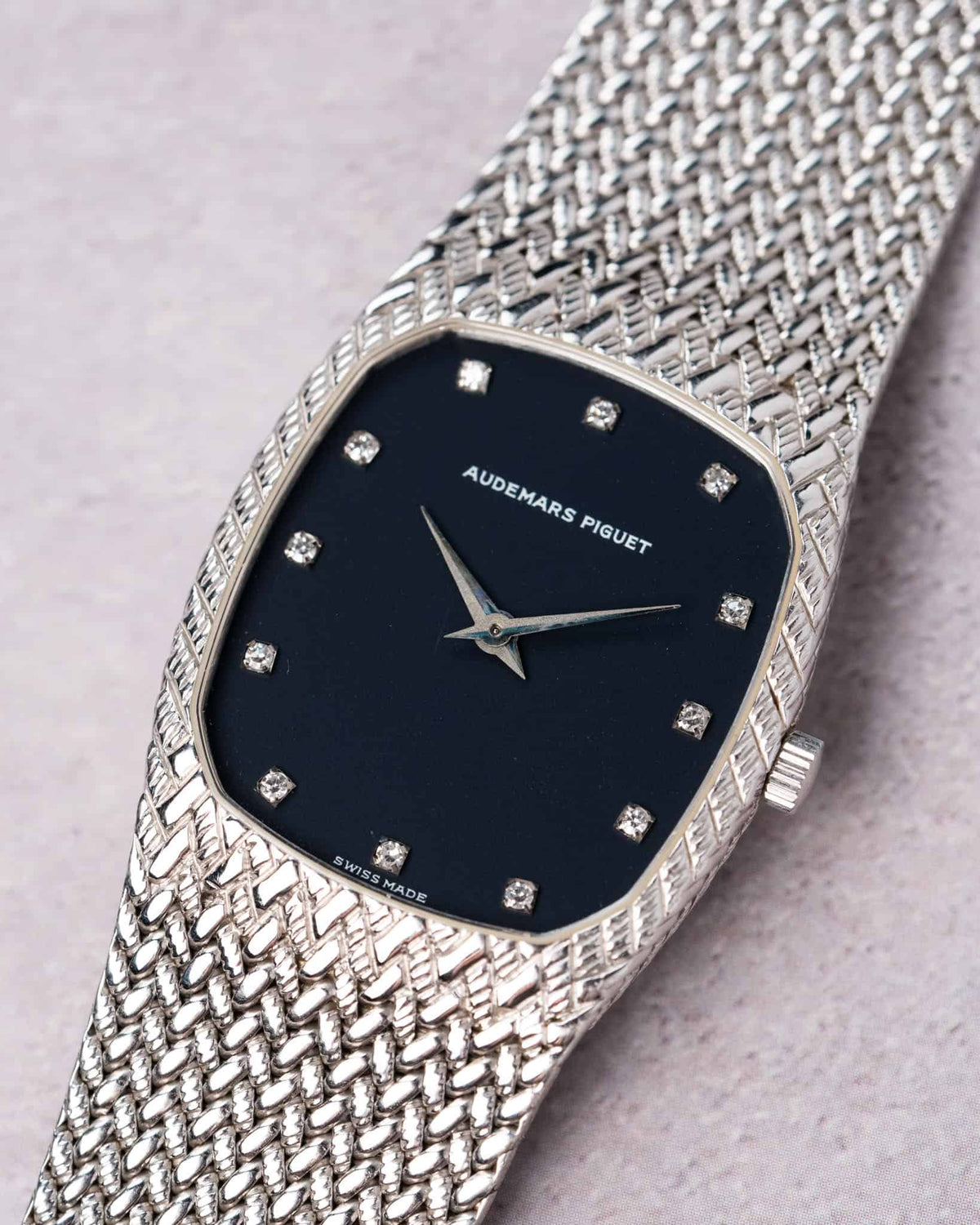 Audemars Piguet Cobra Diamond Indices on Mesh Bracelet