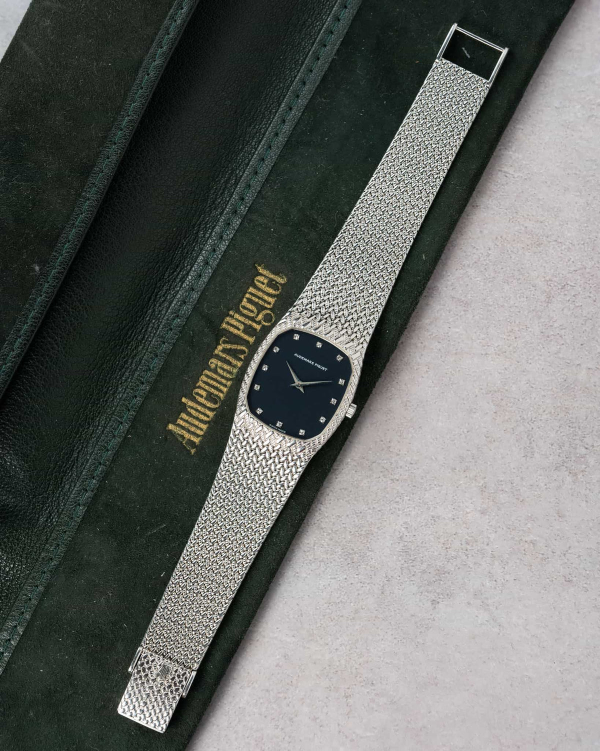 Audemars Piguet Cobra Diamond Indices on Mesh Bracelet