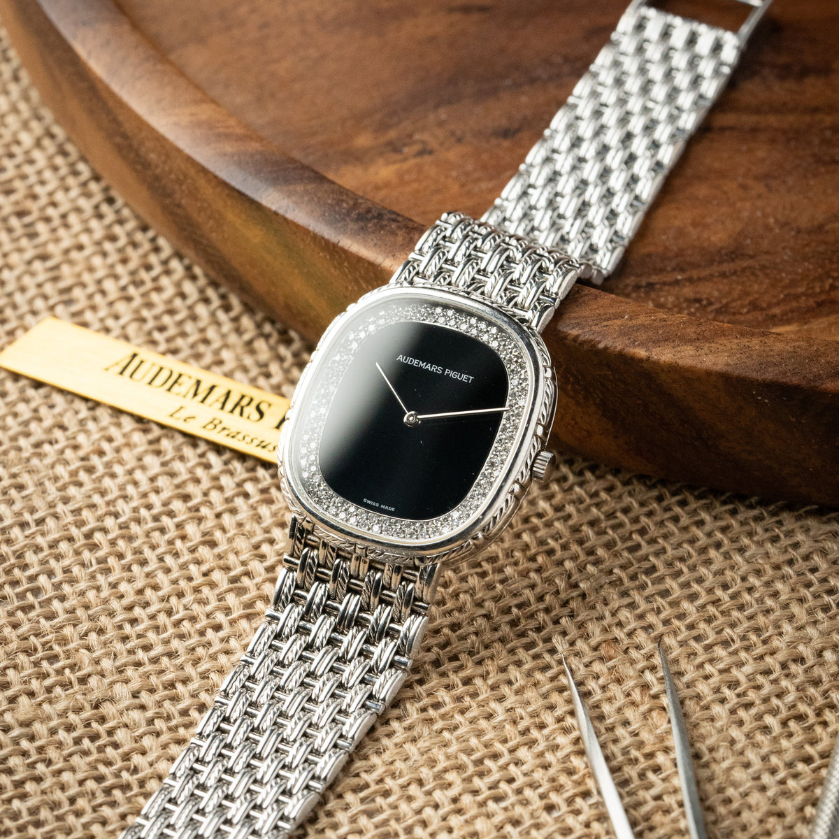 Audemars Piguet onyx and diamond dial watches