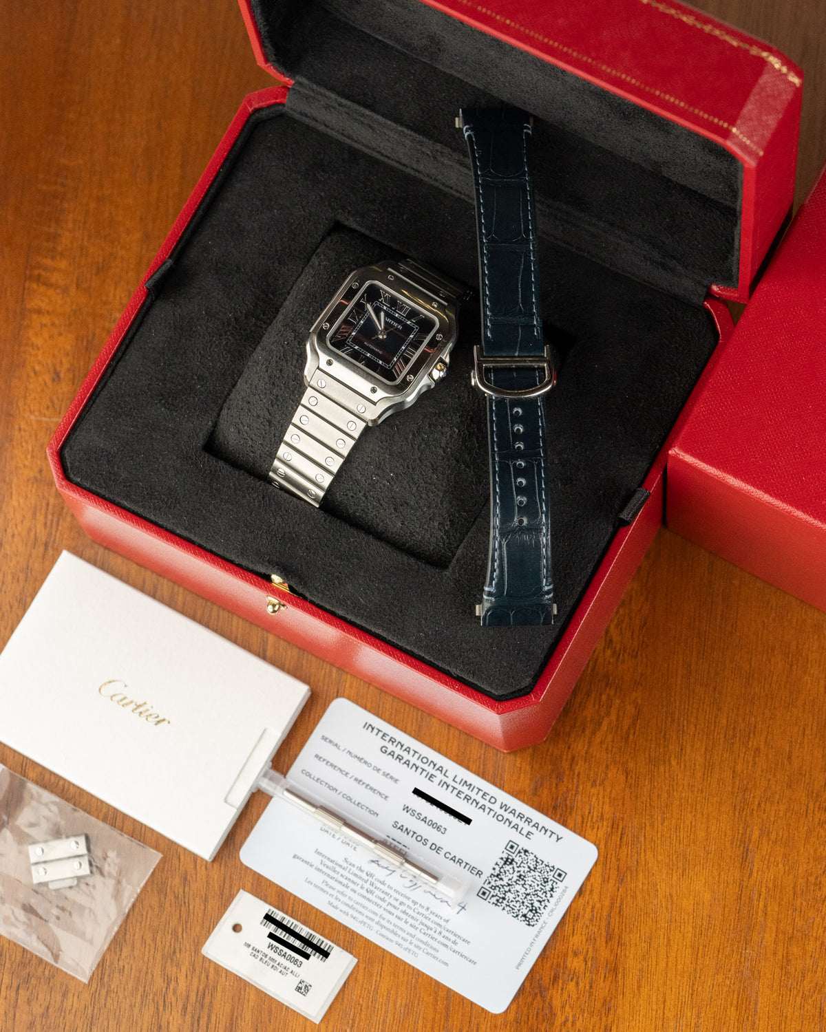 Cartier Santos De Cartier Medium Blue WSSA0063