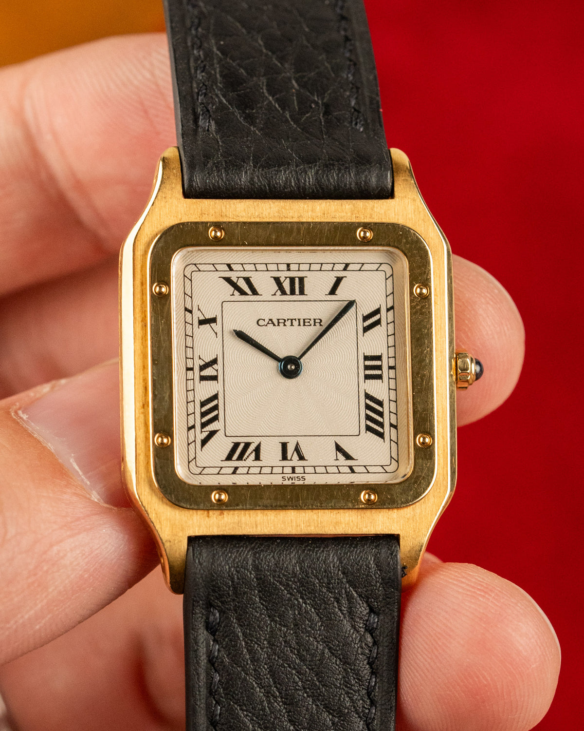 Pre CPCP Cartier Santos Dumont Guilloche 821054