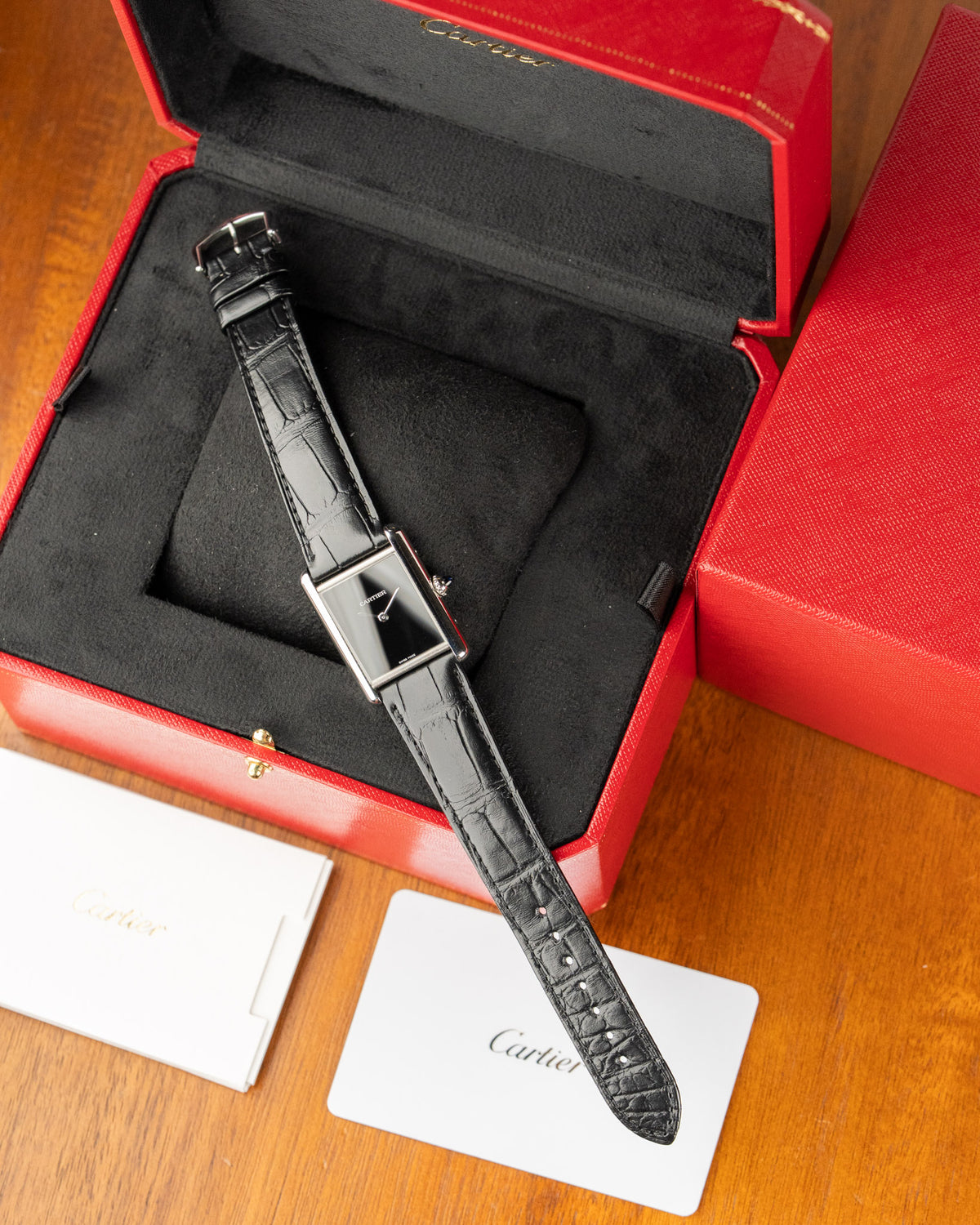 Cartier Tank WSTA0072 Black Dial