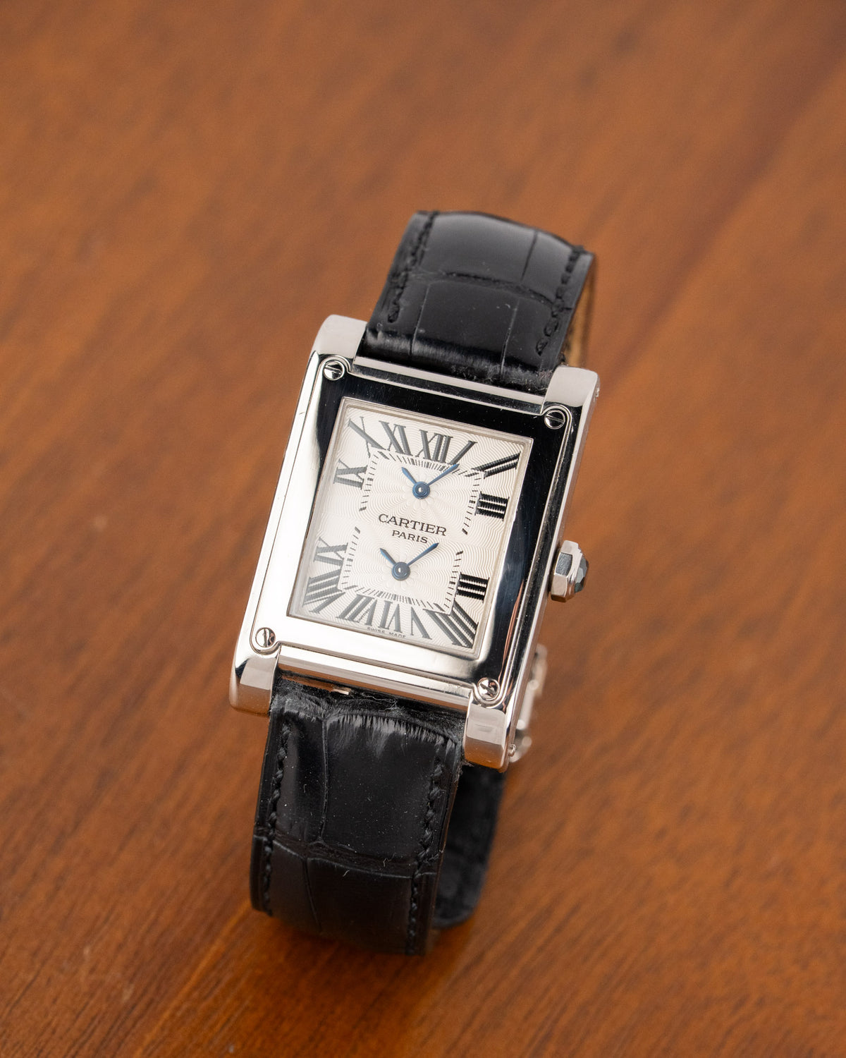 Cartier Tank Dual Time Vis White Gold CPCP 2552