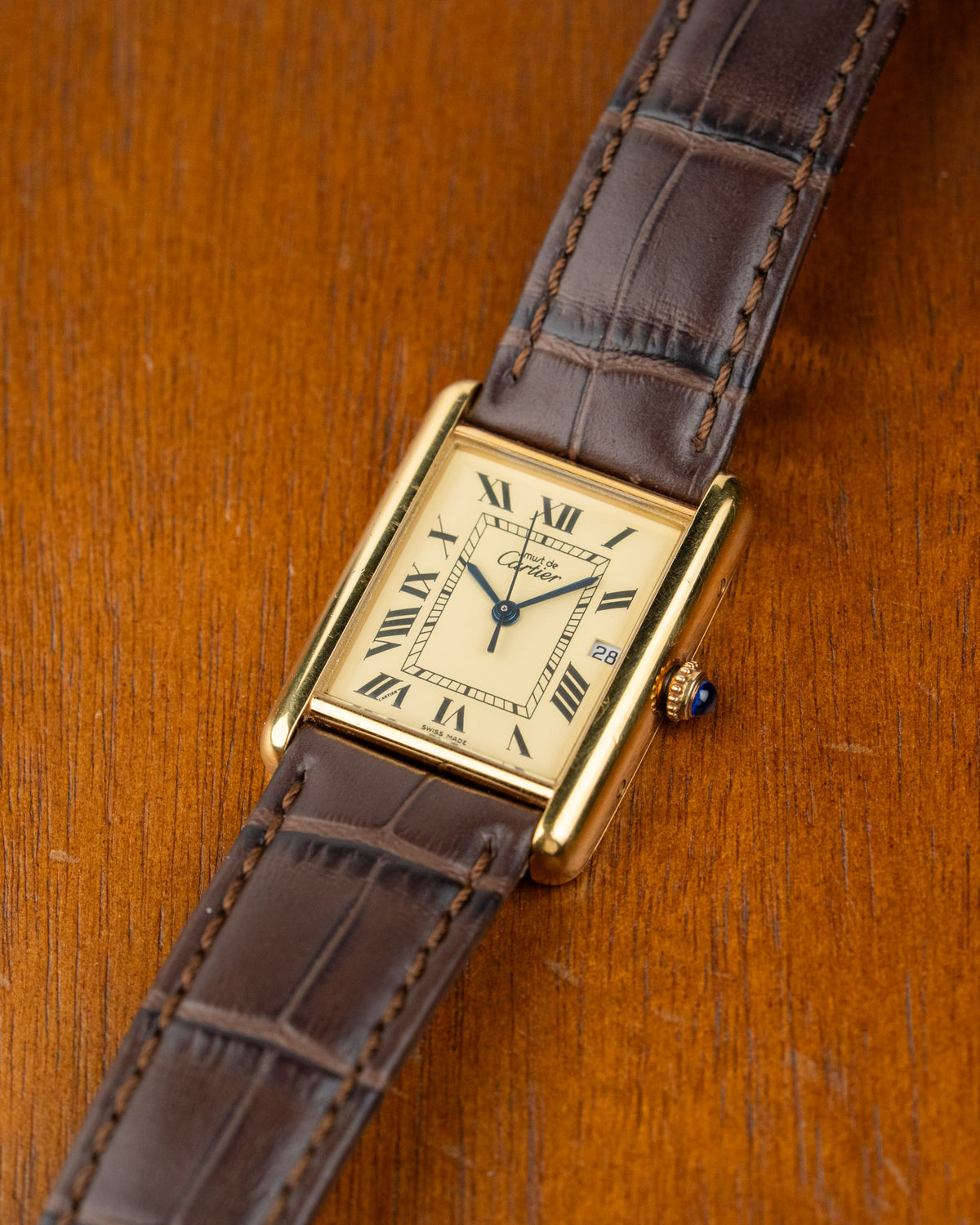 Must de Cartier Tank XL 2413 vermeil champagne dial – photo 6