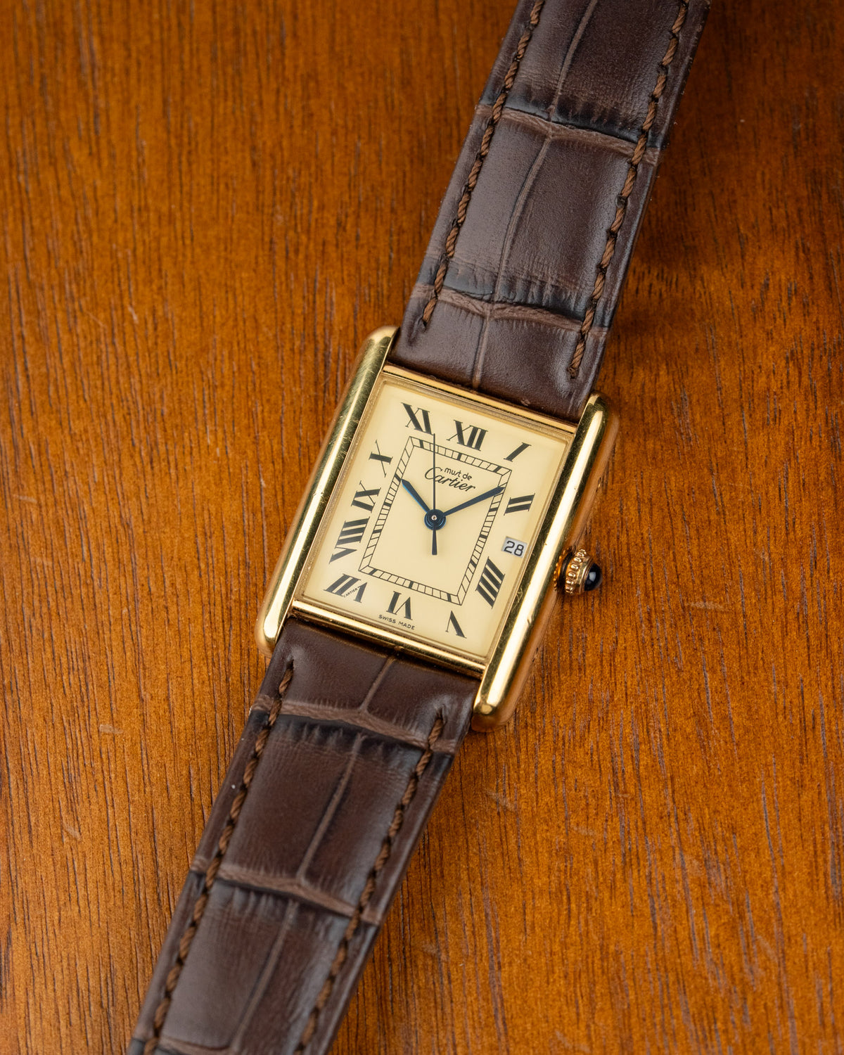 Must de Cartier Tank XL 2413 vermeil champagne dial – photo 7