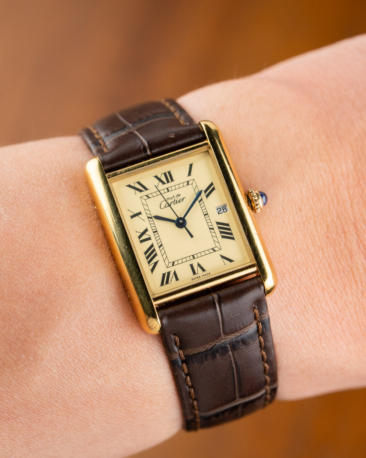 Must de Cartier Tank XL 2413 vermeil champagne dial – photo 8