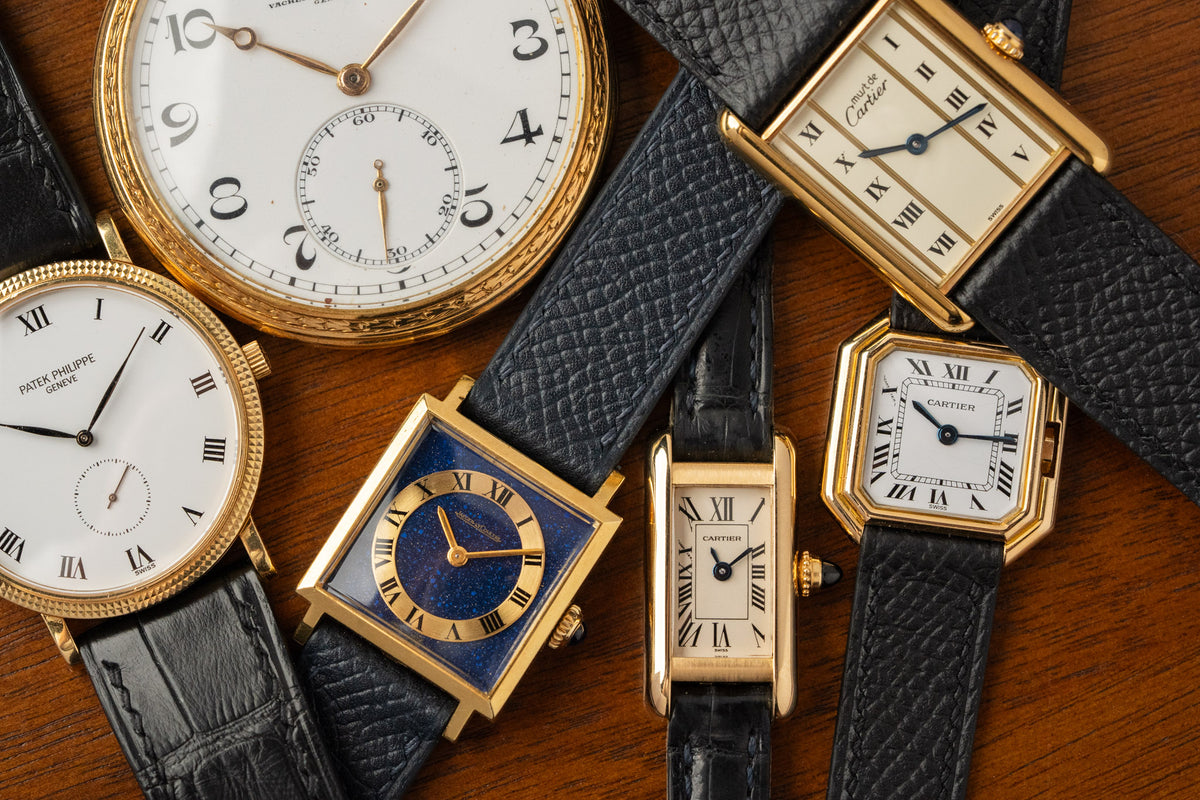 Vintage Cartier, Patek Philippe and Jaeger-LeCoultre dress watches at Hourstance, Sydney