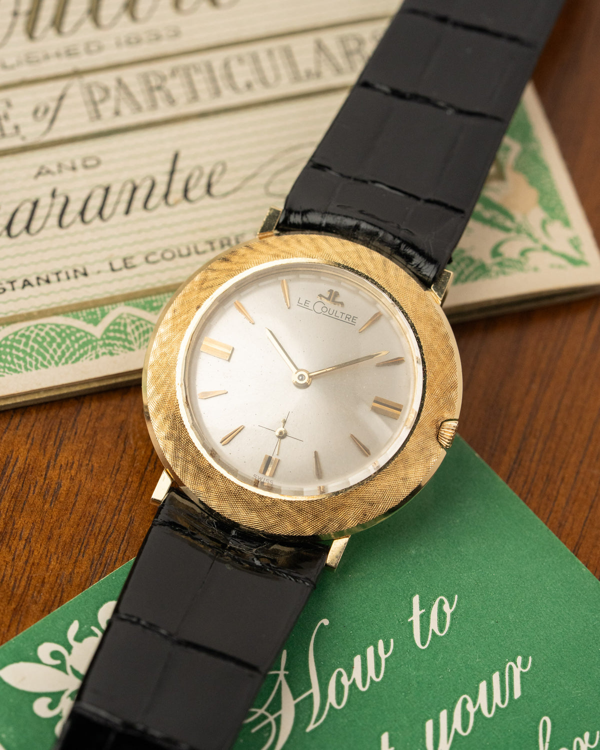 LeCoultre 33mm 14ct Disco Volante Box Papers