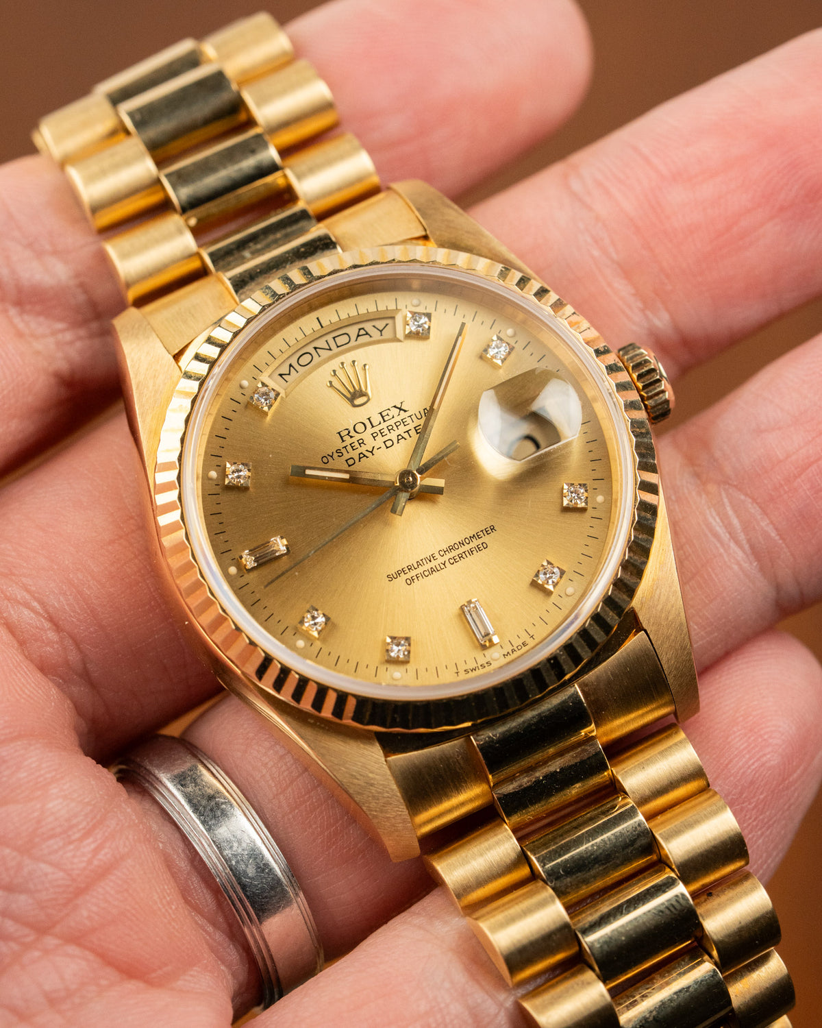 Rolex Day-Date 18238 Diamond Dial X Serial