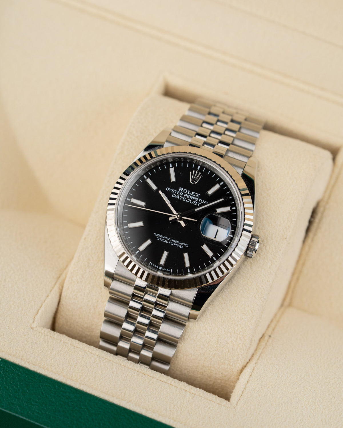 Rolex Datejust 36 126234 Black Fluted Jubilee
