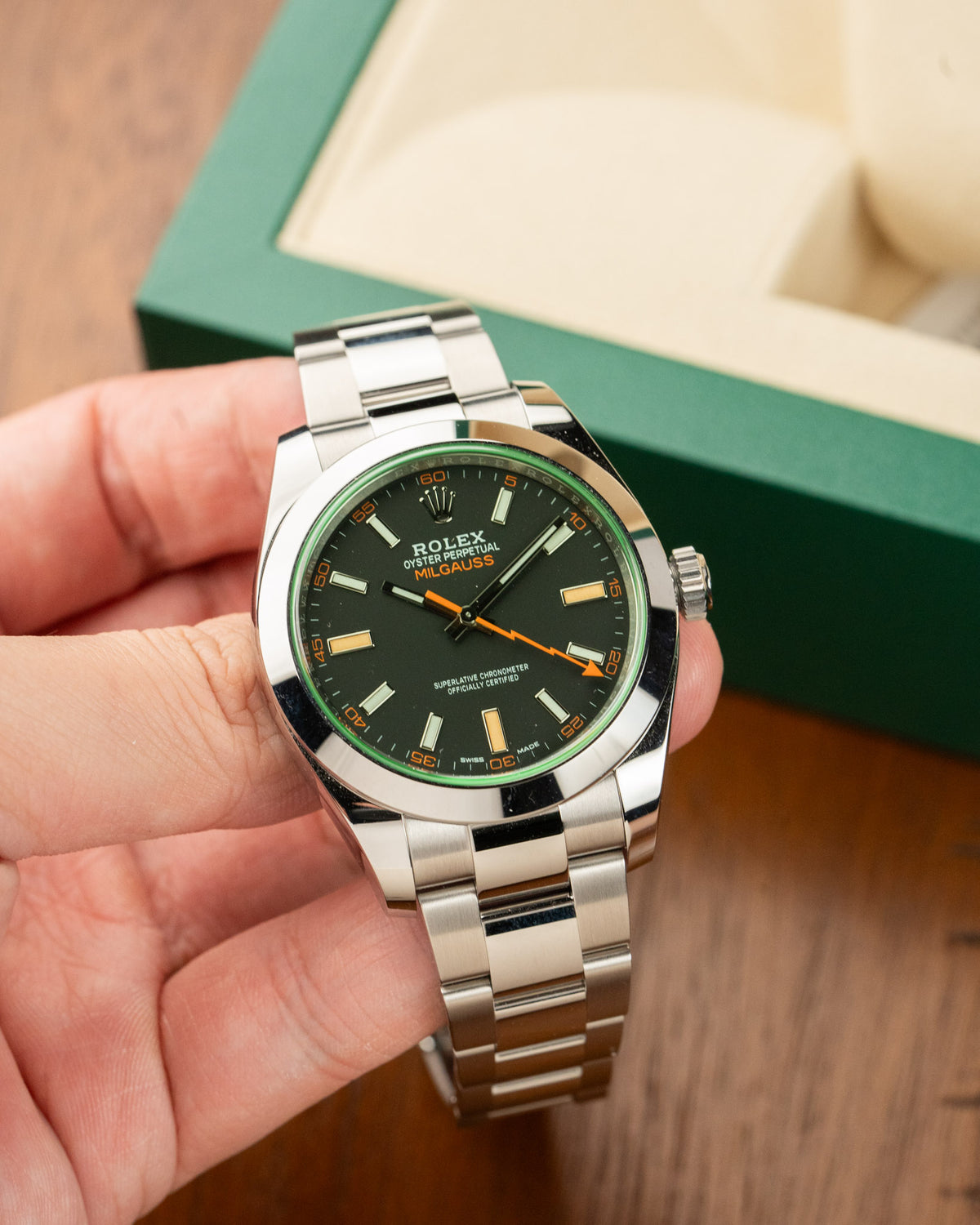 Rolex Milgauss 116400GV 2021 Black Dial Full Set
