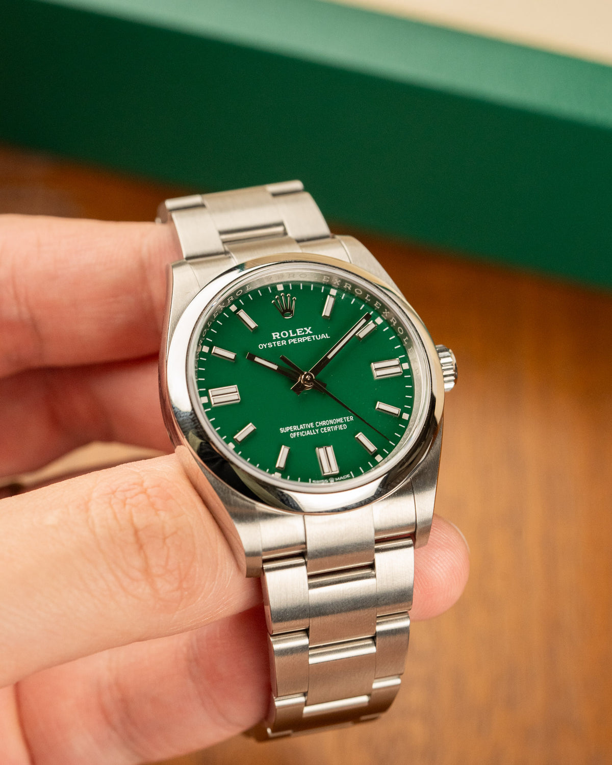 Rolex Oyster Perpetual 36mm Green 126000 Full Set 2025