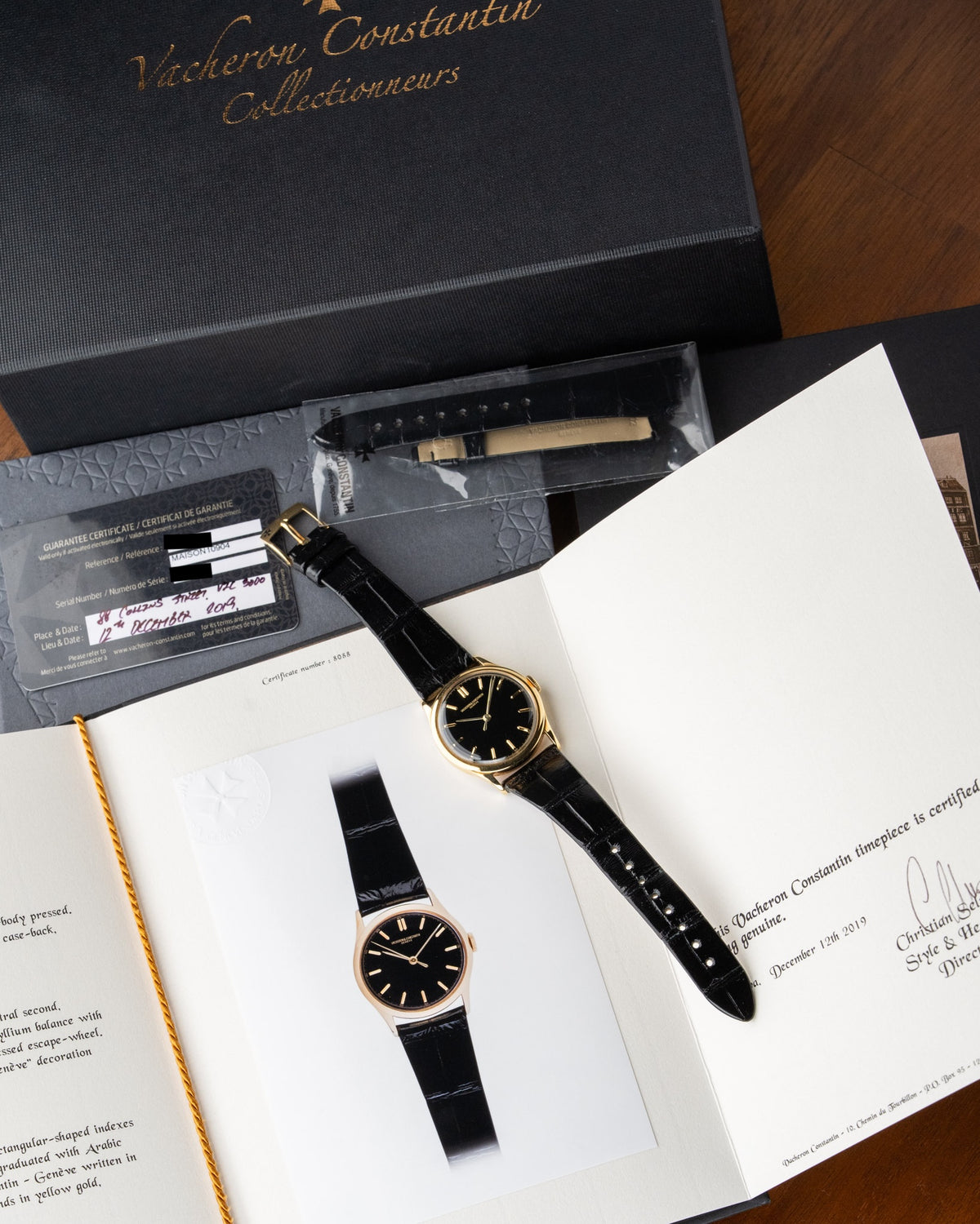 Vacheron Constantin Les Collectionneurs 4217 18k yellow gold black lacquer dial 1949 – photo 11