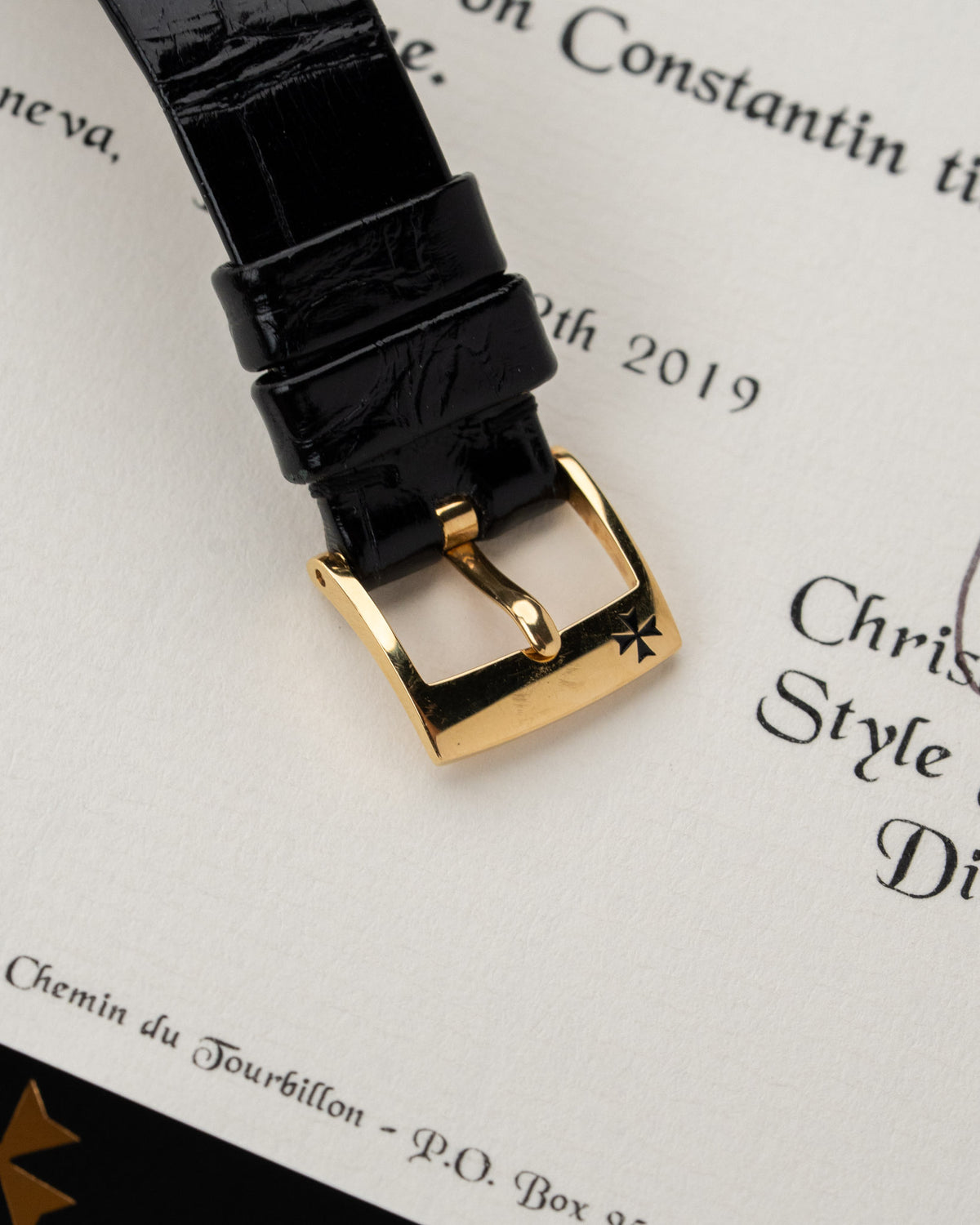 Vacheron Constantin Les Collectionneurs 4217 18k yellow gold black lacquer dial 1949 – photo 4