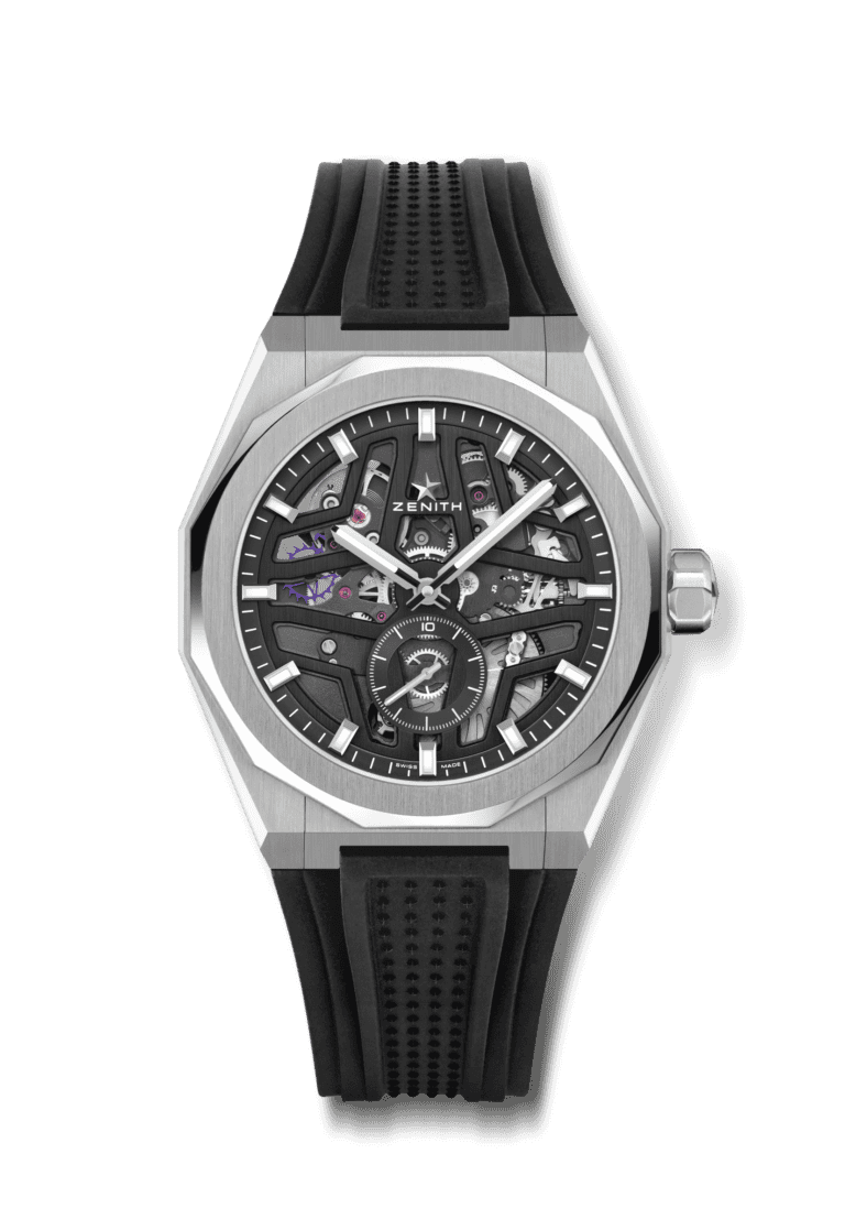 DEFY Skyline Skeleton Black with provided rubber strap