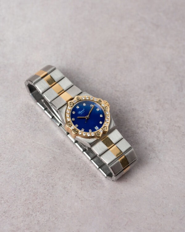 Chopard St. Moritz Ref 8024 - Blue Dial with diamond indices - Image 4