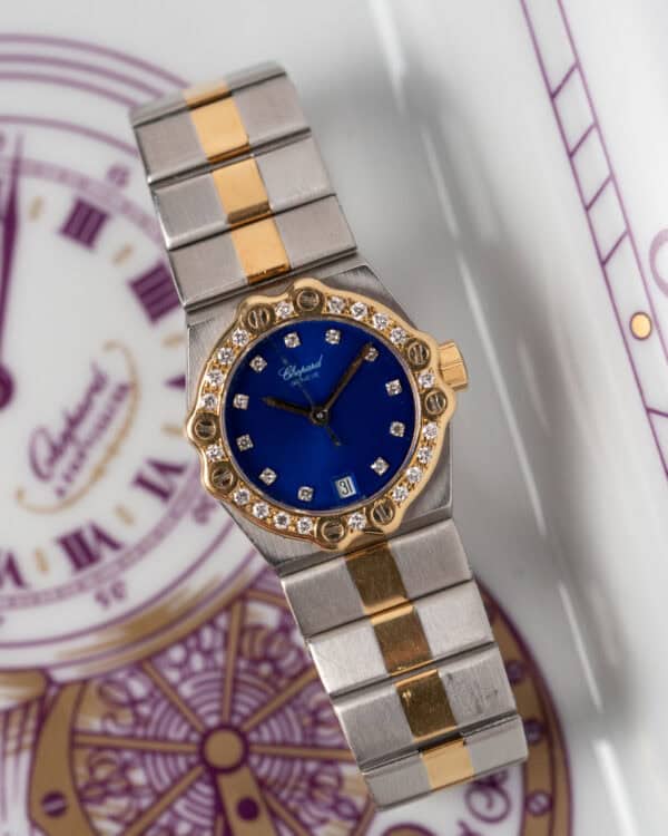 Chopard St. Moritz Ref 8024 - Blue Dial with diamond indices - Image 3