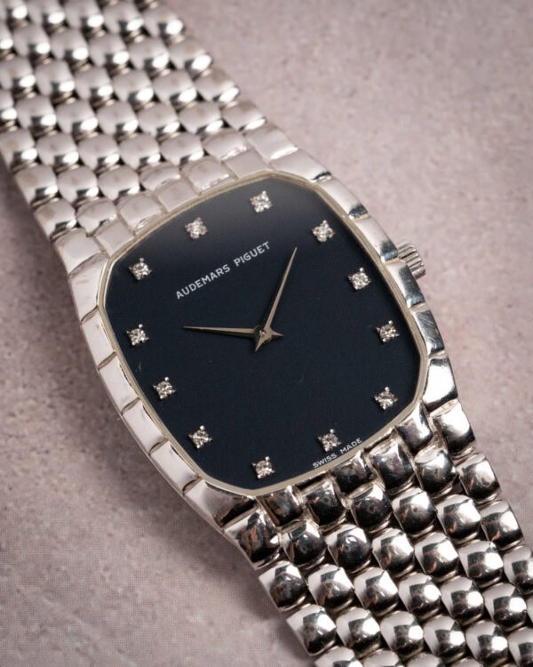 Audemars Piguet Baby Cobra Diamond Indives 18ct White Gold Close Up Dial