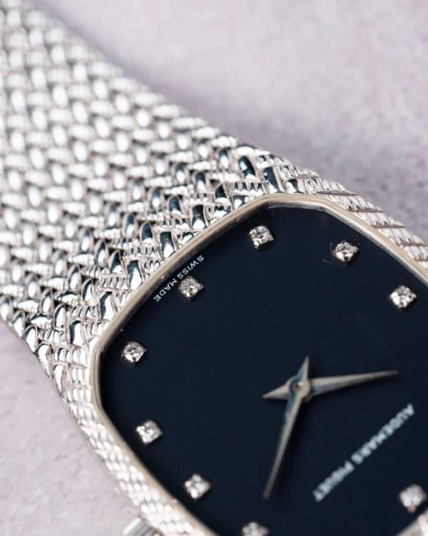 Audemars Piguet Blue Dial Close up Diamonds