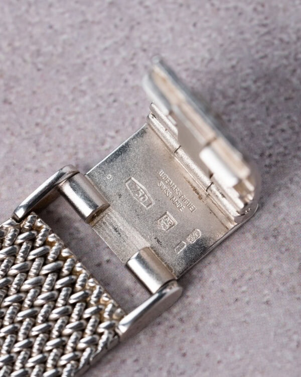 Audemars Piguet Blue Dial Close up Buckle Hallmarks