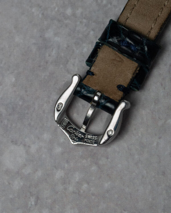 Cartier Baignoire 2369 buckle underside with hallmarks 18ct white gold