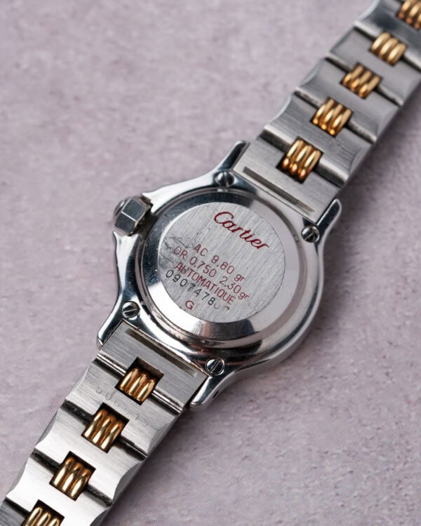 Cartier Santos Octagon Godron Bracelet 0906 caseback