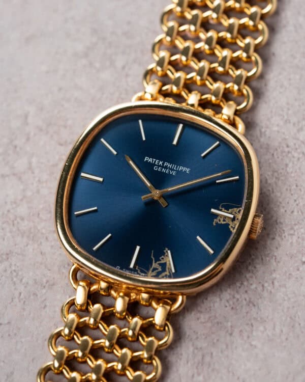 Patek Ellipse Jumbo Gold Veins Sigma Dial 3844 Close