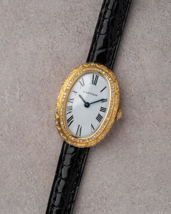 Cartier Baignoire 78094 Factory Diamond Engraved Hero