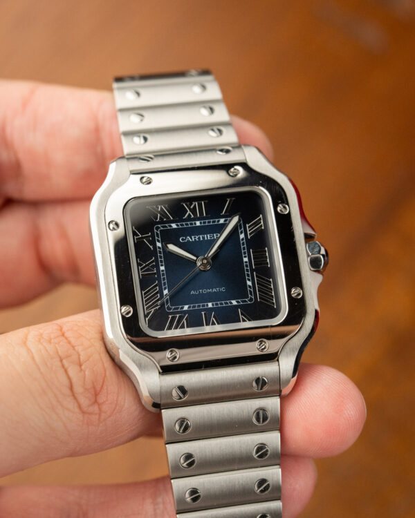 Cartier Santos De Cartier WSSA0063 Medium Blue Hero