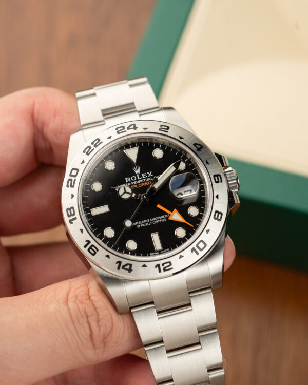 Rolex Explorer II Black Dial 216570 Hand