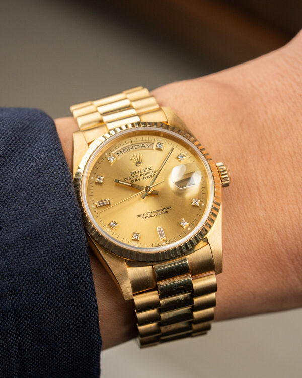Rolex Day-Date 18238 Diamond Dial X Serial